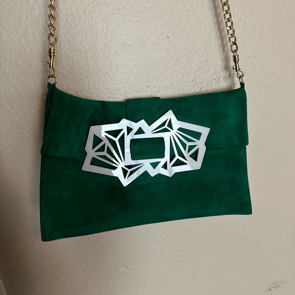 Green Avant garde hand bag